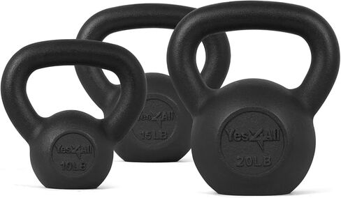 Yes4All مجموعات وزن Kettlebell قابلة للتعديل لتدريبات القوة Kettlebell لتدريب القوة لكامل الجسم in Kuwait