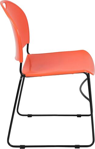 Flash Furniture HERCULES Series 880 lb. كرسي مكدس أسود فائق السعة مع إطار مطلي بمسحوق أسود in Saudi Arabia