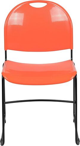Flash Furniture HERCULES Series 880 lb. كرسي مكدس أسود فائق السعة مع إطار مطلي بمسحوق أسود in Saudi Arabia