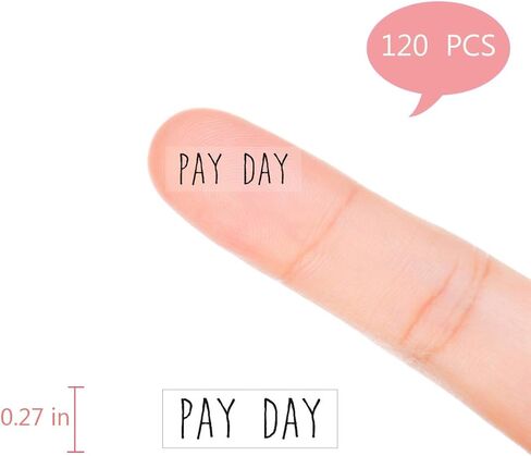 Pay Day Monthly Planner Stickers, 120 Clear Reminder Labels Calendar Scrapbooking Crafting Stickers in Saudi Arabia