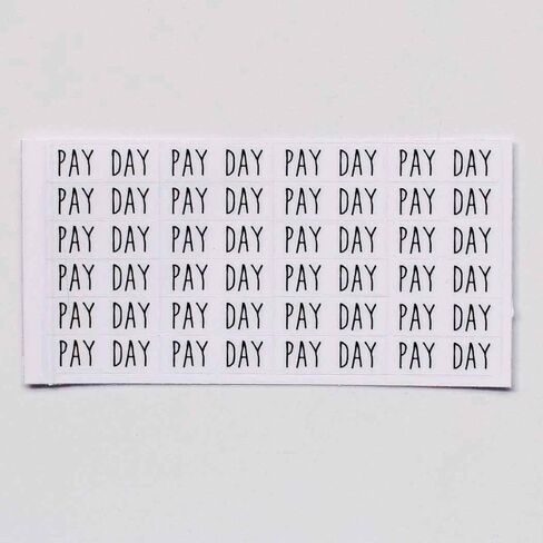 Pay Day Monthly Planner Stickers, 120 Clear Reminder Labels Calendar Scrapbooking Crafting Stickers in Saudi Arabia