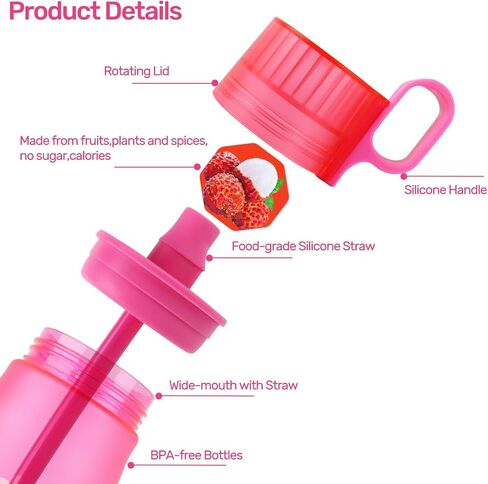 Build Your Life Air Water Bottle,Scent Water Bottle with 5 Flavour Pods,750ML 25OZ Fruit Fragrance Water Cup with Straw BPA Free Leak-Proof 0 Sugar 0 Calories for Outdoor Sports,School (Light Blue) in Saudi Arabia