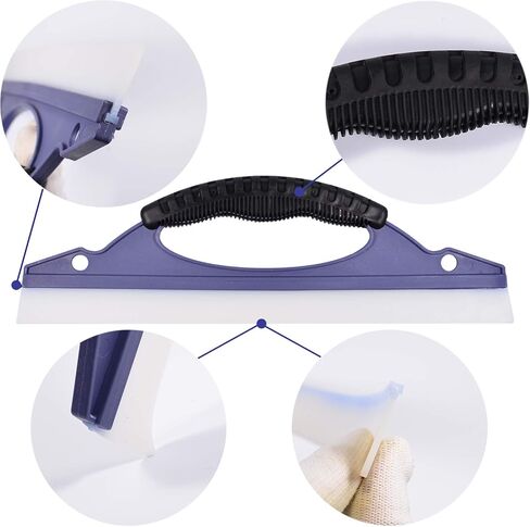 شفرة مياه من السيليكون لغسل النوافذ من AHCHAY مع قبضة مريحة، للحمام أو تجفيف السيارات، عبوة من قطعتين in Kuwait