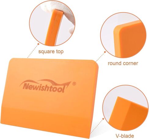 NEWISHTOOL Soft Silicone Squeegee, Small Squeegee for Vinyl, 5 PCS PPF Squeegee Window Tint Squeegee V-Blade Scraper for Window Film Application, Car Paint Protective Film Installation & Water Removal in Saudi Arabia