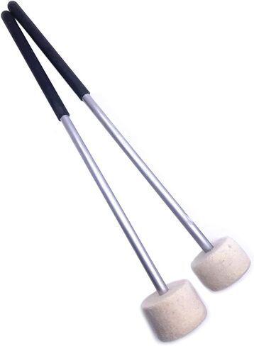 Jiayouy 2 Pack 15 Inch Felt Bass Drum Mallet Timpani Sticks with Aluminium Alloy Handle Percussion Marching Band Accessory in Saudi Arabia