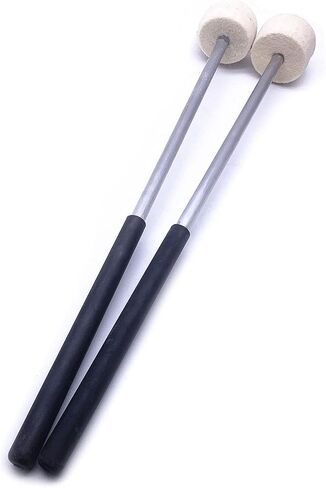 Jiayouy 2 Pack 15 Inch Felt Bass Drum Mallet Timpani Sticks with Aluminium Alloy Handle Percussion Marching Band Accessory in Saudi Arabia