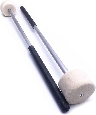 Jiayouy 2 Pack 15 Inch Felt Bass Drum Mallet Timpani Sticks with Aluminium Alloy Handle Percussion Marching Band Accessory in Saudi Arabia