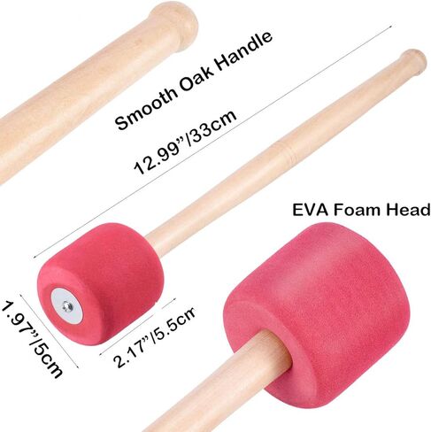 4 عبوات من مطارق طبلة الجهير ومطارق الإيقاع مع رأس من إسفنج EVA ومقبض من خشب البلوط الأبيض لفرقة السير in Kuwait