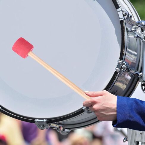 4 عبوات من مطارق طبلة الجهير ومطارق الإيقاع مع رأس من إسفنج EVA ومقبض من خشب البلوط الأبيض لفرقة السير in Kuwait