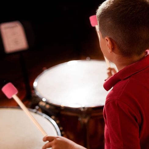 4 عبوات من مطارق طبلة الجهير ومطارق الإيقاع مع رأس من إسفنج EVA ومقبض من خشب البلوط الأبيض لفرقة السير in Kuwait