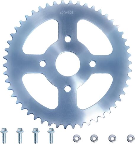 420 Chain 50 Tooth Go Kart Sprocket Compitable with Coleman BT200X CT200U Baja TrailMaster Warrior Heat Massimo MB165 MB200 196cc 420 50T 40mm Rear Drive Wheel Sprocket in Kuwait