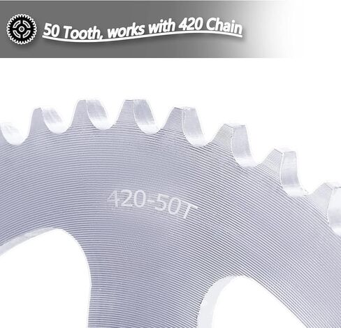 420 Chain 50 Tooth Go Kart Sprocket Compitable with Coleman BT200X CT200U Baja TrailMaster Warrior Heat Massimo MB165 MB200 196cc 420 50T 40mm Rear Drive Wheel Sprocket in Kuwait