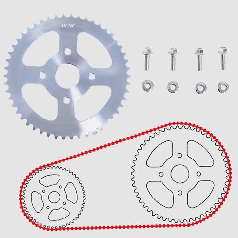420 Chain 50 Tooth Go Kart Sprocket Compitable with Coleman BT200X CT200U Baja TrailMaster Warrior Heat Massimo MB165 MB200 196cc 420 50T 40mm Rear Drive Wheel Sprocket in Kuwait