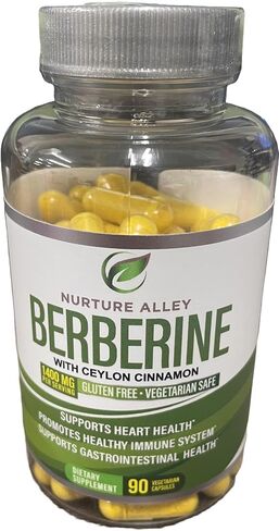 Berberine Complex - Berberine HCL 1200mg Plus Organic Ceylon Cinnamon 200mg - 90 Capsules - Supports Metabolism, Immune System, Weight Management - Berberine HCI Supplement in Saudi Arabia