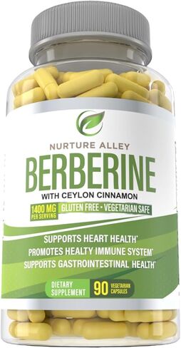 Berberine Complex - Berberine HCL 1200mg Plus Organic Ceylon Cinnamon 200mg - 90 Capsules - Supports Metabolism, Immune System, Weight Management - Berberine HCI Supplement in Saudi Arabia