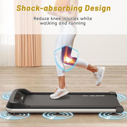 Walking Pad 2 in 1 Treadmill for Walking and Jogging, Under Desk Treadmill for Home Office with Remote Control, 2.5HP Walking Pad Treadmill, Desk Treadmill in LED Display (Silver Black) in Saudi Arabia