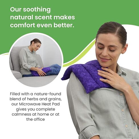 وسادة تدفئة خلفية من Nature Creation قابلة للاستخدام في الميكروويف - حزمة مرنة وسهلة الاستخدام ساخنة/باردة لتخفيف آلام الظهر وآلام الرقبة وآلام الجسم وتصلبها - مثالية للطقس البارد - عبوة واحدة من الزهور الزرقاء in Kuwait