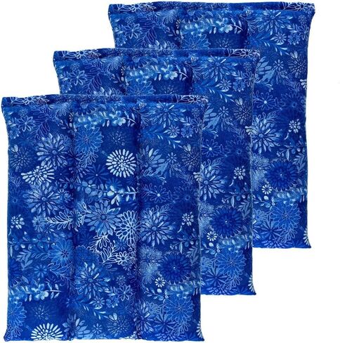 Nature Creation Back Heating Pad Microwavable - Flexible & Easy to Use Hot/Cold Pack for Back Pain Relief, Neck Pain, Body Aches and Stiffness - Perfect for Cold Weather - 1 Pack Blue Flowers in Saudi Arabia