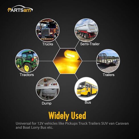 Partsam 5 قطع 12 فولت 4 بوصة مستطيلة حمراء الجانب ماركر أضواء التخليص 6 الثنائيات مع عدسة عاكسة [معتمدة من وزارة النقل] سطح جبل 2x4 مستطيلة عاكسة RV CAMPER مقطورة أضواء علامة LED مقاومة للماء in Kuwait