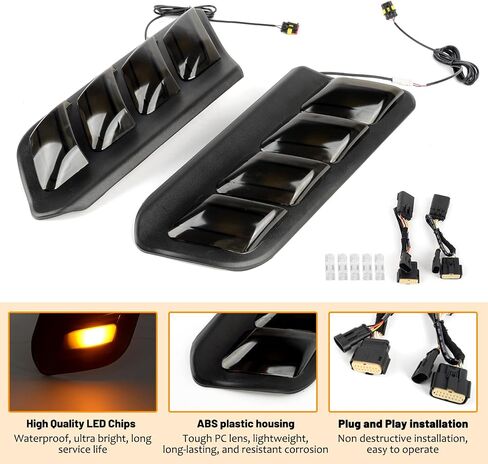 Z8 Hood Side Marker Lights Turn Signal Lights for Ford Bronco Accessories 2021-2024, 2PCS in Saudi Arabia