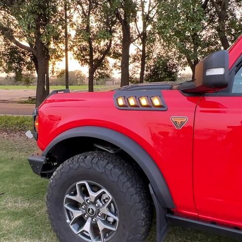 Z8 Hood Side Marker Lights Turn Signal Lights for Ford Bronco Accessories 2021-2024, 2PCS in Saudi Arabia