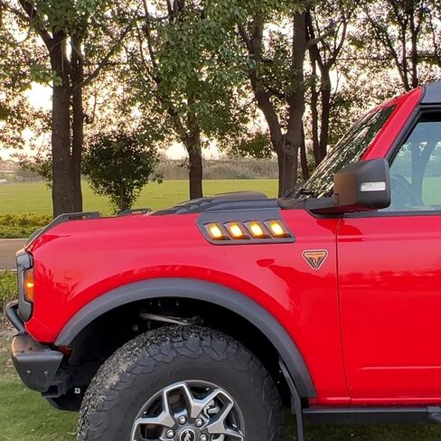 Z8 Hood Side Marker Lights Turn Signal Lights for Ford Bronco Accessories 2021-2024, 2PCS in Saudi Arabia