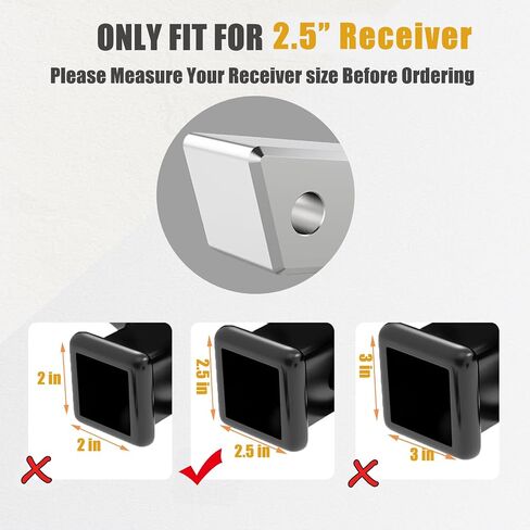 Adjustable Trailer Hitch Tow Hitch Load Bearing 18,500 LBS, Fits 2.5 Inch Receiver, 8-Inch Drop/Rise Drop Hitch, 2" and 2-5/16" Tow Balls Heavy Duty Tow Hitch for Truck(8 inch Drop/Rise) in Saudi Arabia