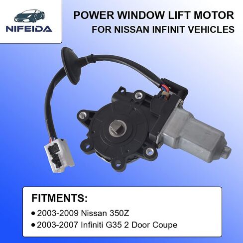 Power Window Lift Motor, Front Left Driver Side Anti-Pinch Window Regulator Motor Replacement for 2003-2009 Nissan 350Z 2003-2007 Infiniti G35 2 Door Coupe | Replace # 80731-CD00A 80731CD00A 742-511 in Saudi Arabia