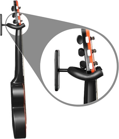 Flexzion Guitar Wall Hooks (2 Pack) - Secure Guitar Holder Bracket, Wall-Mount Guitar Hangers with Padded Yoke Fork, Display Wall Rack for Guitars, Bass, Mandolin, Banjo and More in Saudi Arabia