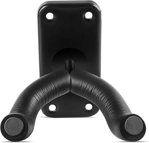 Flexzion Guitar Wall Hooks (2 Pack) - Secure Guitar Holder Bracket, Wall-Mount Guitar Hangers with Padded Yoke Fork, Display Wall Rack for Guitars, Bass, Mandolin, Banjo and More in Saudi Arabia