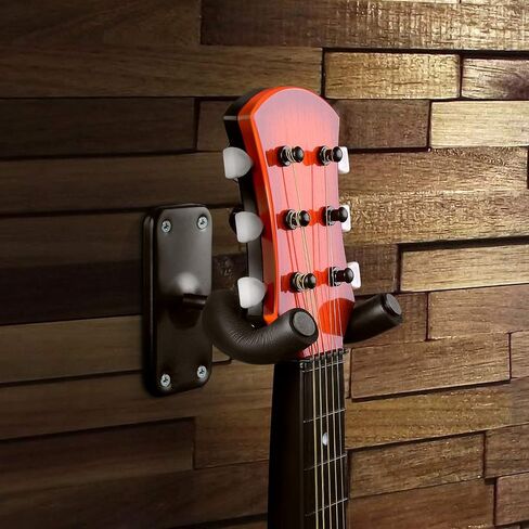 Flexzion Guitar Wall Hooks (2 Pack) - Secure Guitar Holder Bracket, Wall-Mount Guitar Hangers with Padded Yoke Fork, Display Wall Rack for Guitars, Bass, Mandolin, Banjo and More in Saudi Arabia