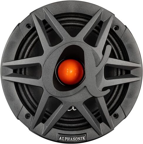 Alphasonik 1 زوج من MPRO658 Mayhem PRO Series 6.5 بوصة 1400 واط بحد أقصى 350 واط RMS مكبر صوت سيارة متوسط ​​المدى 8 أوم، سلة مصبوبة، محيط من القماش، مخروط ورق غير مضغوط، مغناطيس نيوديميوم in Saudi Arabia