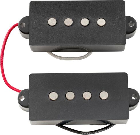 Artec POA4 Alnico 5 Vintage Tone Split P-bass Pickups Set 8.4K for 4 String Precision Bass Electric Bass, Black in Saudi Arabia