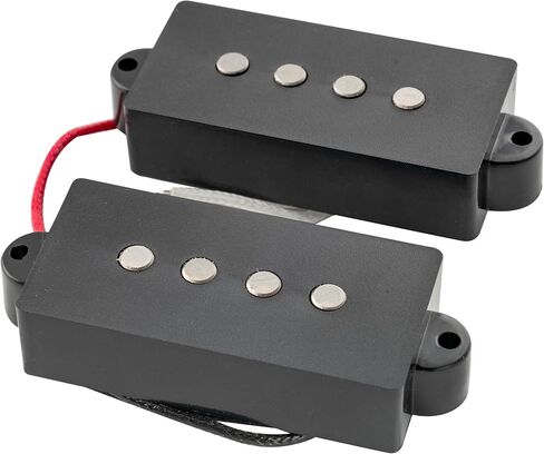 Artec POA4 Alnico 5 Vintage Tone Split P-bass Pickups Set 8.4K for 4 String Precision Bass Electric Bass, Black in Saudi Arabia