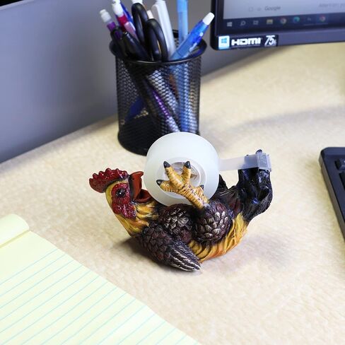 Rooster Novelty Tape Dispenser, Office Gag Gift for Coworkers, 6 Inches in Saudi Arabia