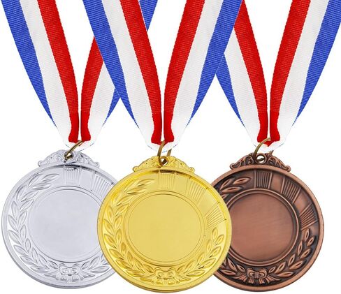 Caydo 3 Pieces Gold Silver Bronze Award Medals-1st 2nd 3rd Place Medals for Competitions, Party, 2.55 Inches in Saudi Arabia