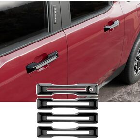 Exterior Door Handle Bowl Cover Trim Compatible with 22-25 Ford Maverick 21-24 Ford Bronco Sport Replacement for 2022-2025 Ford Maverick Accessories (Door Handle Bowl Cover,Glossy Black)
