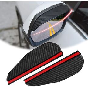 2 Pcs Carbon Fiber Car Side Mirror Rain Eyebrow Guard, Car Rearview Mirror Rain Brow, Waterproof Rearview Mirror Smoke Cover, For SUV, Truck, Car, Vehicle, GM Rear View Mirror Accessories