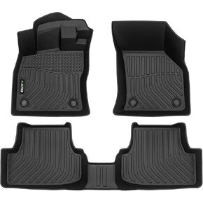 Floor Mats Custom for Volkswagen Golf MK7/Golf Alltrack/Golf GTI/Golf R 2015-2021 All Weather Protection TPE Heavy Duty Non-Slip Automotive Floor Liners Fits Full Set VW Golf Accessories, Black