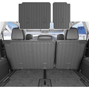 Cargo Mat Compatible with 18-25 Volkswagen VW Atlas Trunk Liner Cargo Liner Trunk Mat Backrest Mat Replacement for 2018-2025 Volkswagen Atlas Accessories (Cargo Mat with Backrest Mat)