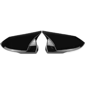 Rear View Mirror Cover Caps Door Side Fit for Hyundai Elantra 2021-2024 Ox Horn Glossy Black