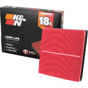 K&N Engine Air Filter: Long Life 18,000 Mile Replacement Air Filter: Compatible with 2010-2019 Jeep/Dodge SUV V6/V8 (Grand Cherokee, Durango), KNA-2457