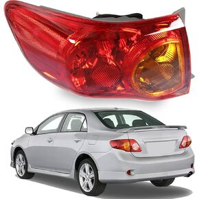labwork Left Driver Side LH Tail Light Lamp Assembly Replacement for 2009 2010 Toyota Corolla Outer Rear 8156002460 TO2800175