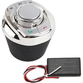 Car Steering Wheel Control Button, Universal Cup Shape 8 Key Defined Functions Wireless Steering Wheel Control Button for Car