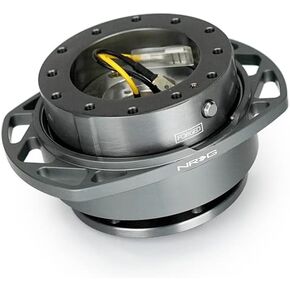 NRG Innovations NRG-SRK-257GM-GM Gen 2.0 Steering Wheel Quick Release Kit Adapter, GunMetal Body/Gunmetal Cutout Ring 6x70mm & 6x74mm Bolt Pattern