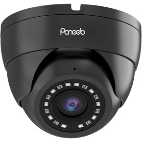 5MP Turret IP PoE Camera Outdoor Indoor, Wired Security Surveillance PoE Dome Camera, Built-in Microphone, Human Detection, 110° Wide Angle 2.8mm Lens, 100ft IR Night Vision, PD94CA3-5M