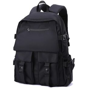 Flap Backpack for Men Lightweight College Backpack Fits 15.6 inch Laptop Waterproof Rucksack for Traveling Hiking