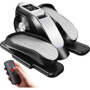 Under Desk Elliptical Machine Seated Ellipse Leg Exerciser for Seniors Quiet & Portable Electric Elliptical Trainer for Home Elliptical Exercise Machine with Massage Pedal/LCD Monitor/Remote Control