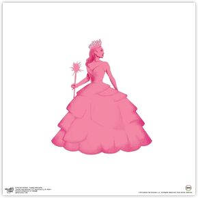 Trends International Gallery Pops Wicked - Glinda Silhouette Wall Art, 12" x 12" Gallery Pops Wall Art, Black Framed Version