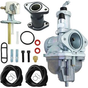 YFM125 Carburetor Replaces For Yamaha 4BD-14101-10-00 59V-14101-00-00 Fits For YFM225 MOTO-4 Breeze 125 YFA1 Timberwolf 2WD YFB250 Grizzly YFM125 with Intake Manifold Boot Fuel Petcock Valve